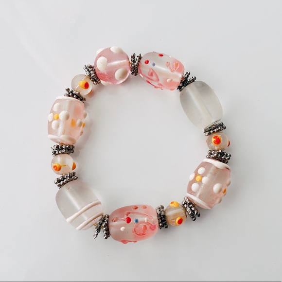 Jewelry - Pink Preppy Assorted Pattern Bracelet